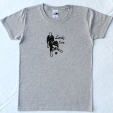 画像3: 黒柴犬 Tシャツ レディース 【ボール遊び】 ［白/グレー］ 犬 グッズ 雑貨 ［ゆる波］ (3)