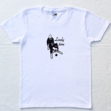 画像1: 黒柴犬 Tシャツ レディース 【ボール遊び】 ［白/グレー］ 犬 グッズ 雑貨 ［ゆる波］ (1)