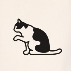 画像2: 猫 トートバッグ ML 【まねき】 ねこ グッズ 雑貨 ［ゆる波 オリジナル］ (2)