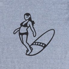 画像2: サーファーガール 【NOSE RIDE】 Ｔシャツ メンズ ［白/グレー］ ゆる波オリジナル SURF グッズ 雑貨 サーフT (2)